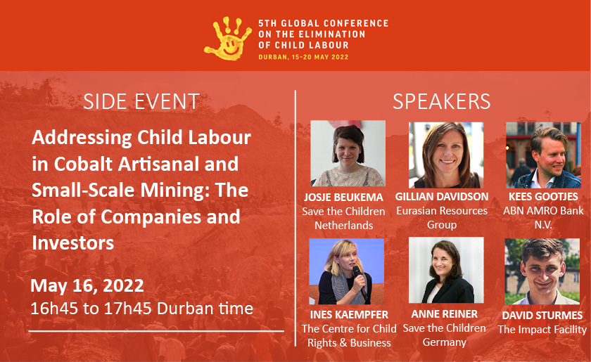 May 16 | Side Event on Addressing Child Labour in ASM at the 5th Global Conference on the Elimination of Child Labour